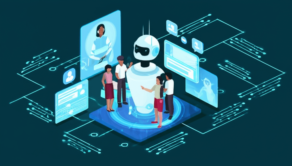 24/7 AI-Powered Customer Support Illustration